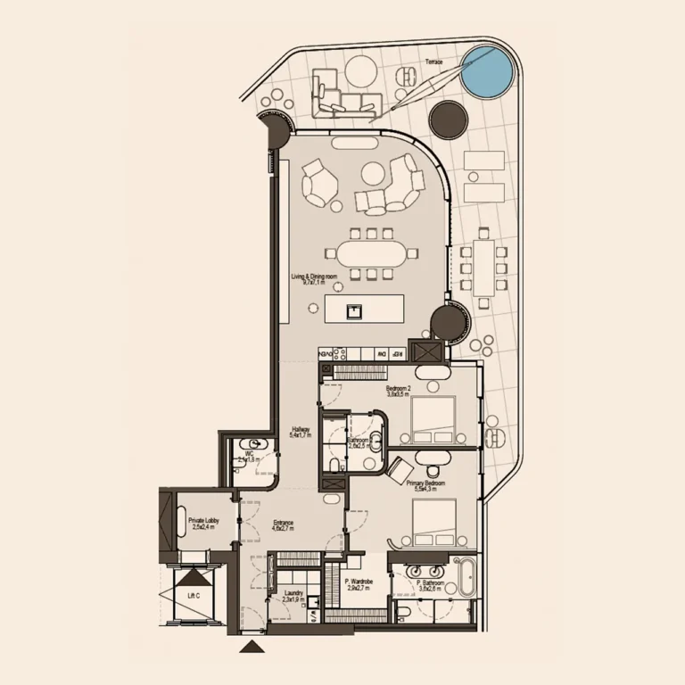 2br 2955sqft suite 2128sqft balcony 827sqft 768x768 1